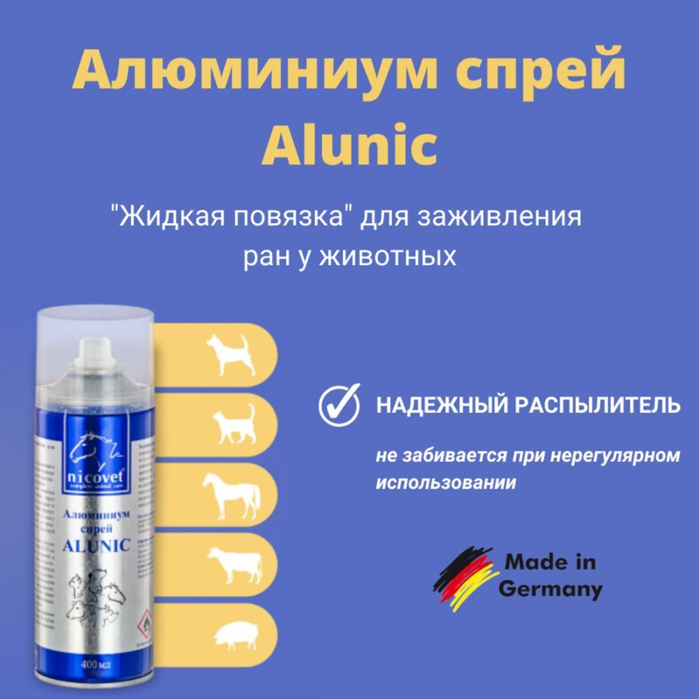 Алюминиум спрей Alunic, 400 мл, 2 шт.