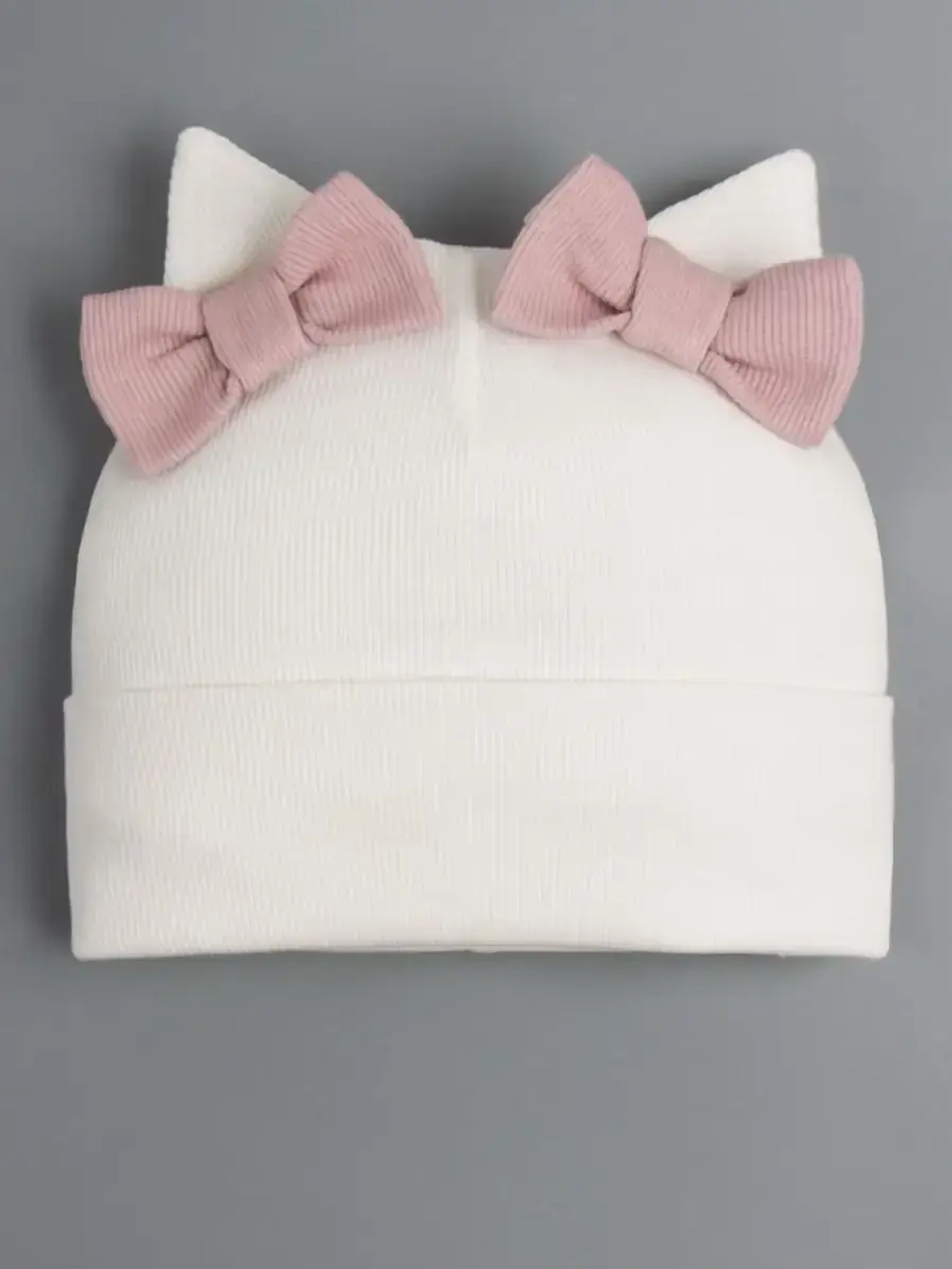 Шапка для девочки осенняя с ушками