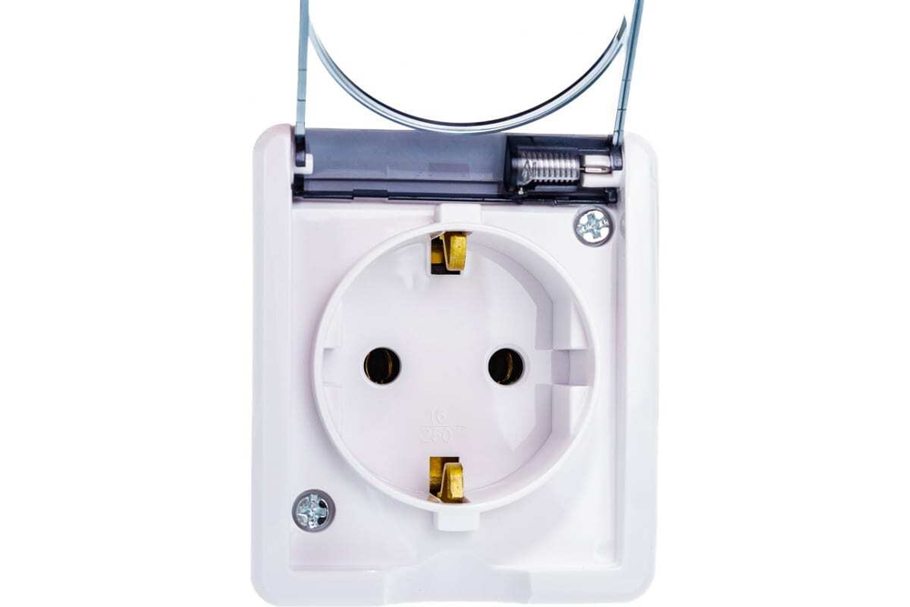 Розетка 1-местная накладная IP54, 16A-250В, белый Эксперт ЭРА
