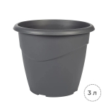 Горшок цветочный EDA 3 л, диаметр 20 см, серый