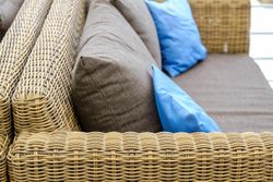 "Капучино" диван из искусственного ротанга двухместный, цвет соломенный