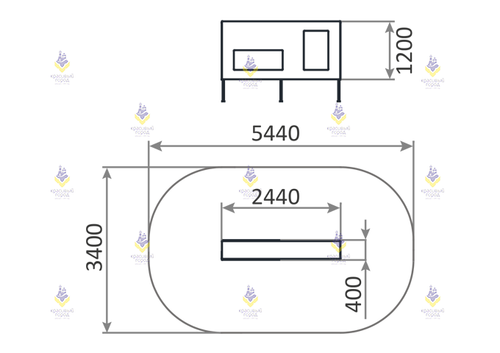 Стена с двумя проемами