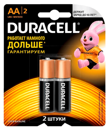 Элемент питания DURACELL LR6-BC2(2шт)**