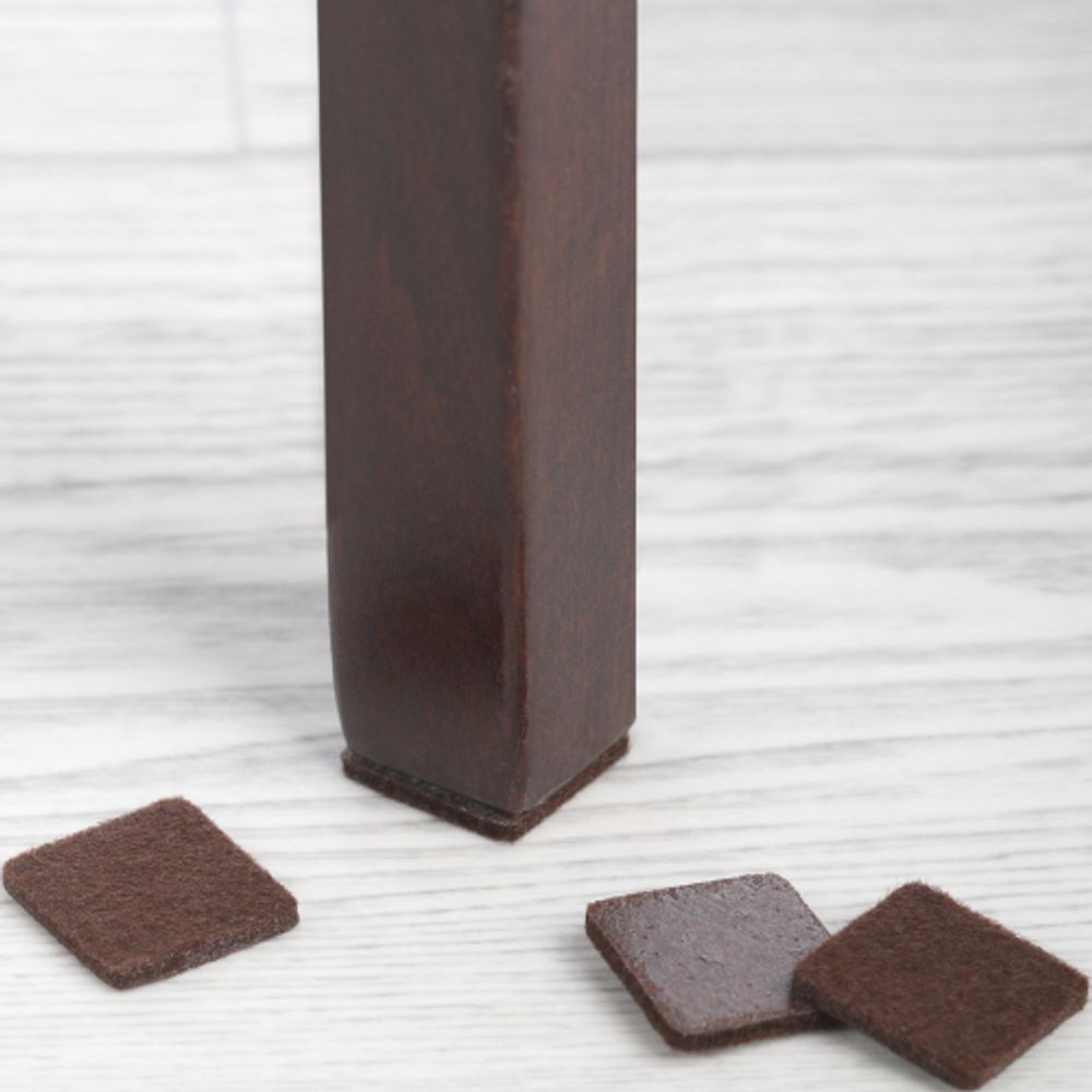 Накладки СИЛА SFELT-22х22 защитные фетровые самоклеящиеся квадратные 22х22 мм 24 шт.