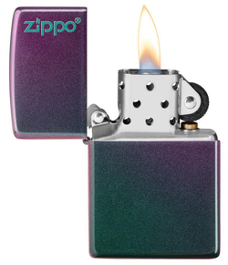 Зажигалка Zippo Classic с покрытием Iridescent, латунь/сталь, фиолетовая, матовая