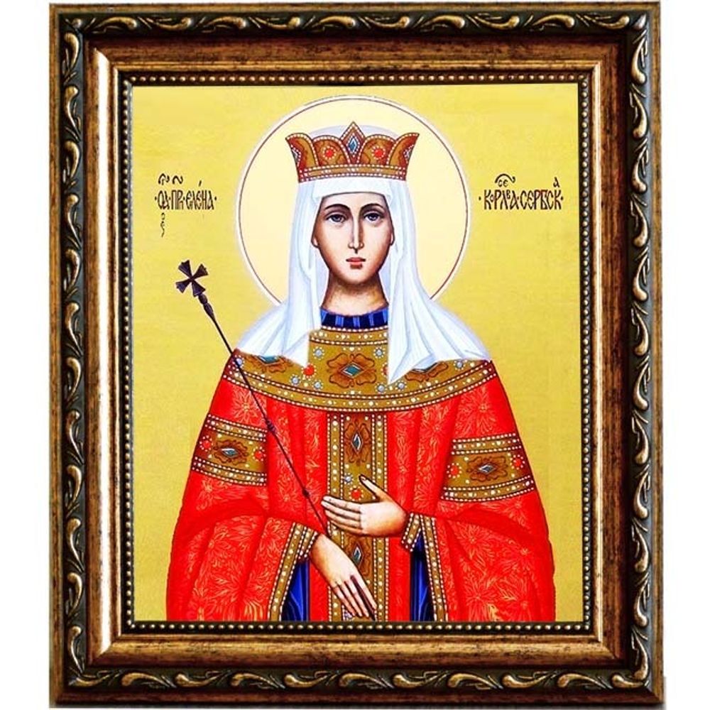 Елена Сербская королева  преподобная. Икона на холсте.