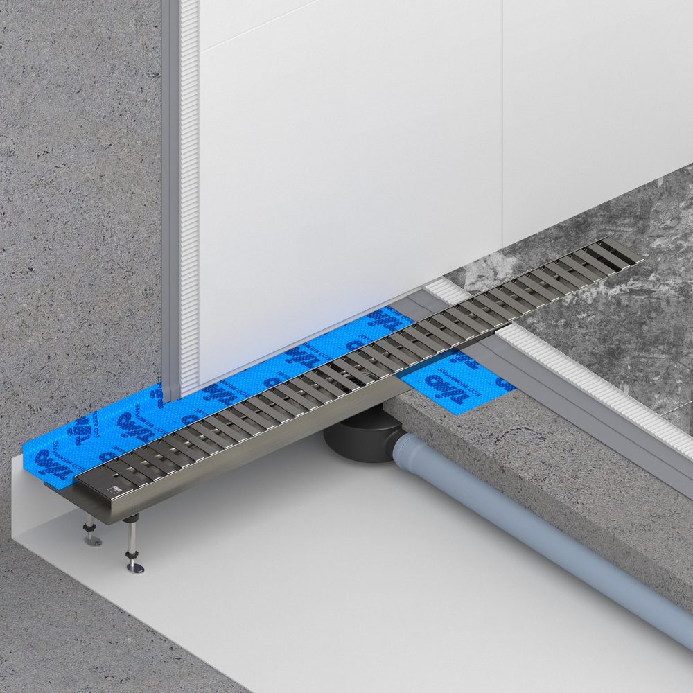 Душевой лоток Drain System 800 DS230108/18 Черное золото, с вставкой «Lines»