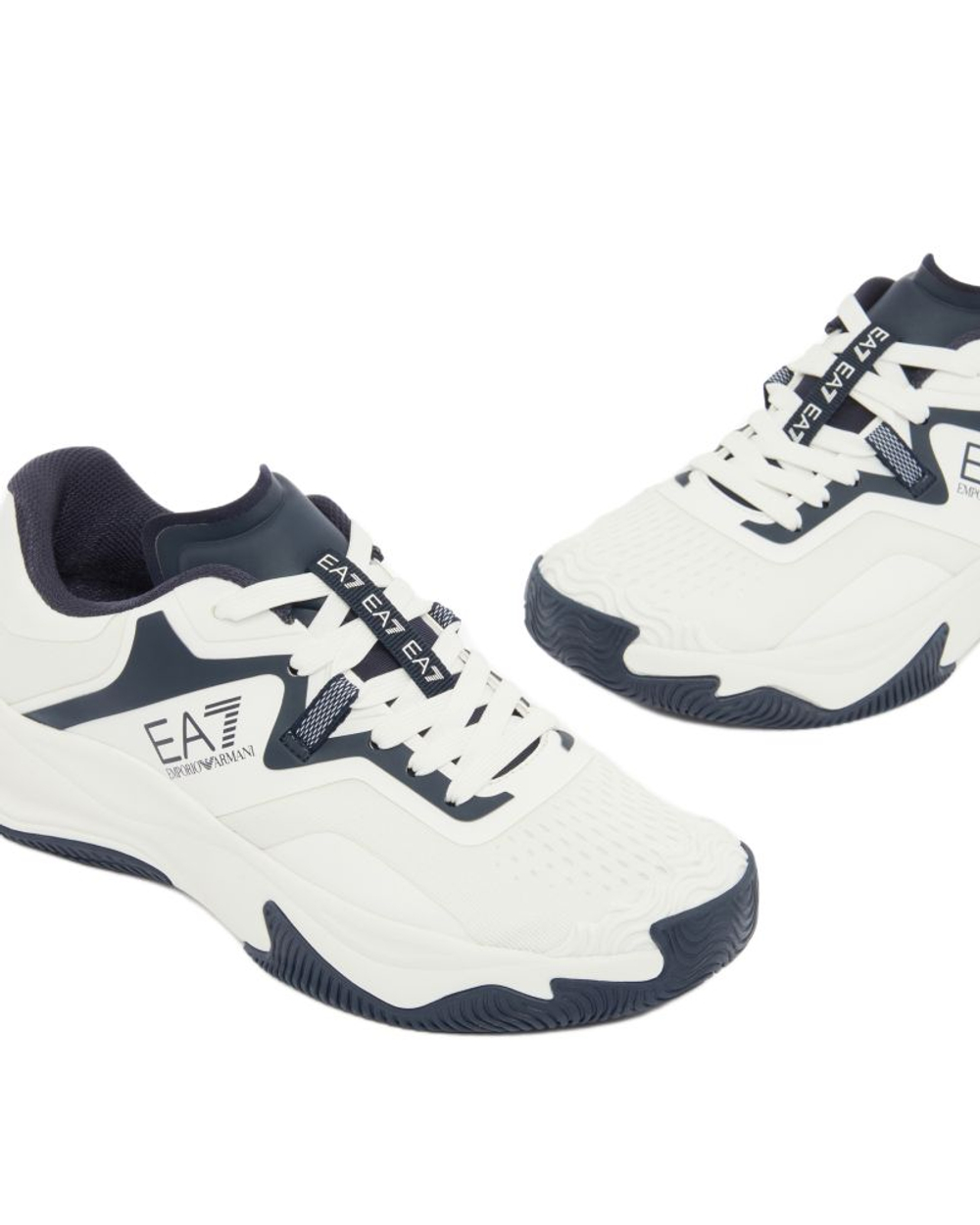 Мужские теннисные кроссовки EA7 Unisex Woven Sneaker - white/sky captain
