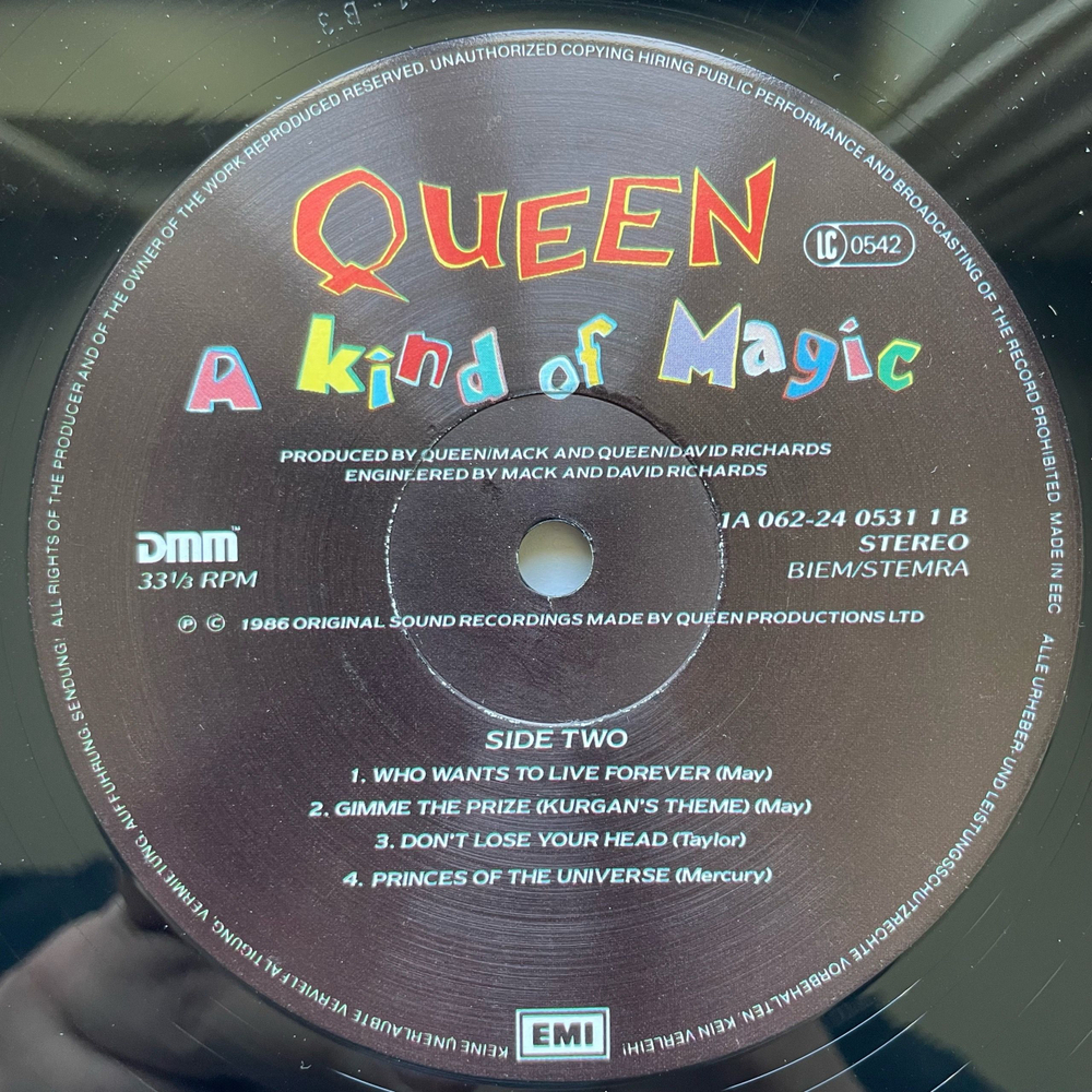 Винтажная виниловая пластинка LP Queen A Kind Of Magic (Нидерланды 1986)