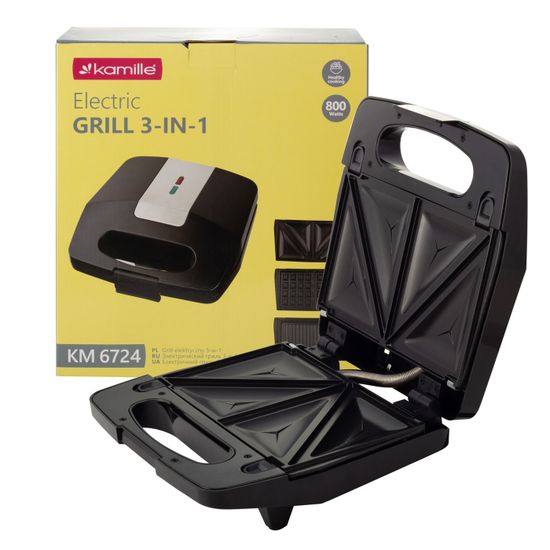 Электроприбор для выпечки и гриля Мультипекарь 3 в 1 Kamille KM 6724