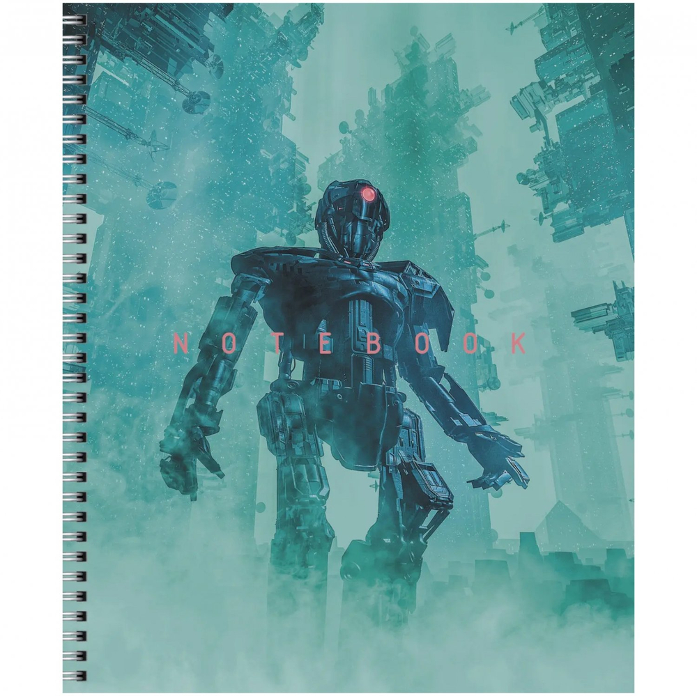 Тетрадь 80л., А5, клетка, Канц-Эксмо, "Survivors", гребень, мелованный картон, глянцевая ламинация