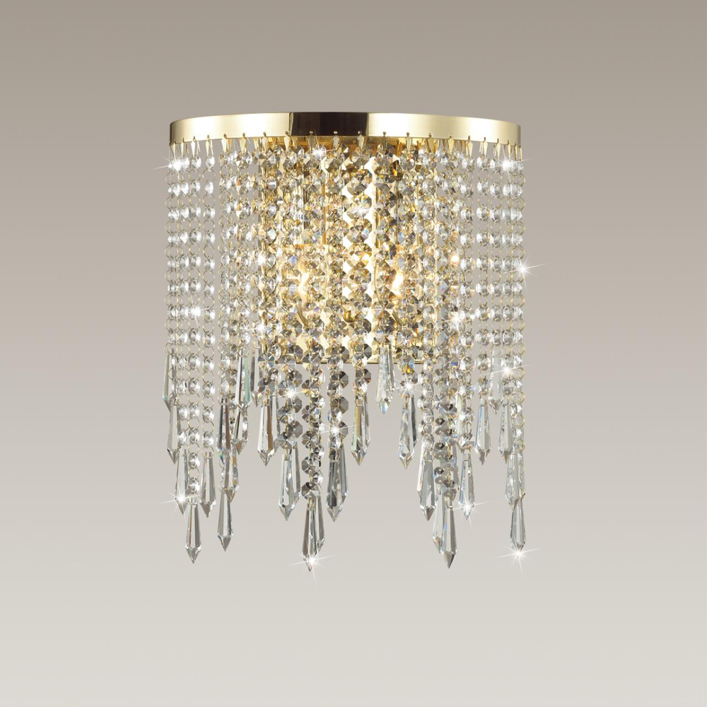 5028/2W MODERN ODL23 621 золотой/прозрачный металл/хрусталь Бра E14 2*40W CHOKKA