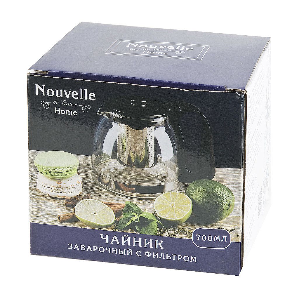 Чайник заварочный с фильтром v=700 мл (индивидуальная упаковка)