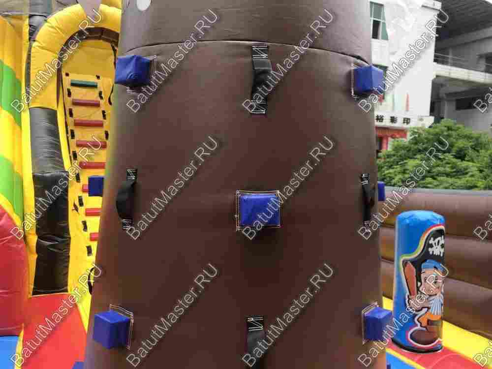 Большой надувной батут-горка "Фрегат" 11*5*5 м