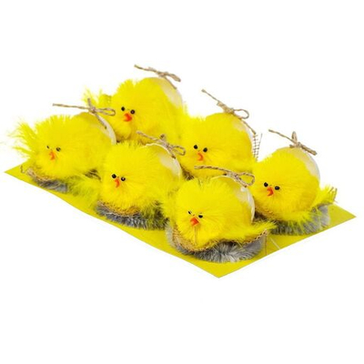 Фигурка декоративная Цыплята, 15.5х5.5х20.5 см, 6 шт, PU091003