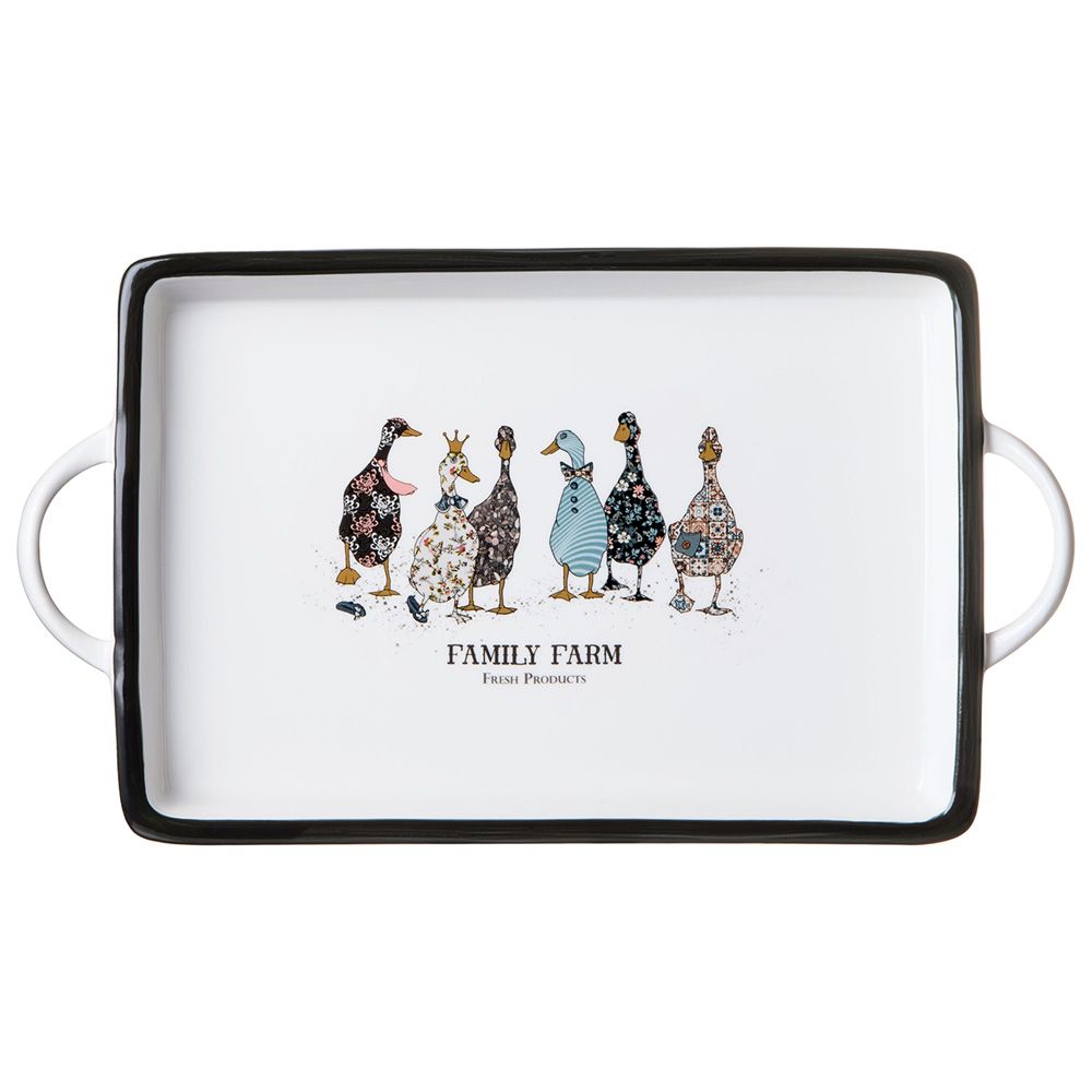 БЛЮДО С РУЧКАМИ LEFARD "FAMILY FARM" ПРЯМОУГ. 35,5*20*4 СМ 1000 МЛ (КОР=12ШТ.)