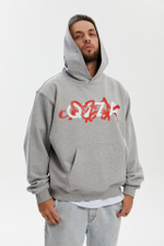 Худи коллаб граффити (серый)