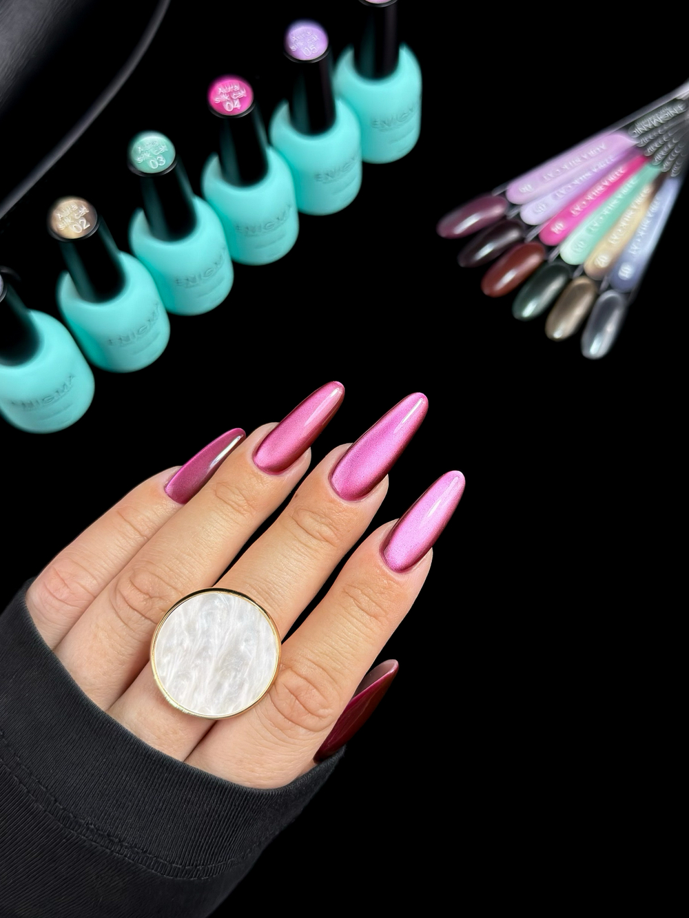 ENIGMANIC AURA Silk Cat Gel Polish with Cat's Eye Effect, 10 ml. #04