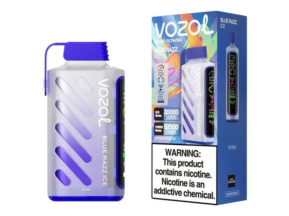 Vozol Gear Power 20000 - Blue Razz Ice (5% nic)