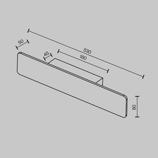 Настенный светильник (бра) Technical C81WL-18W3K-B