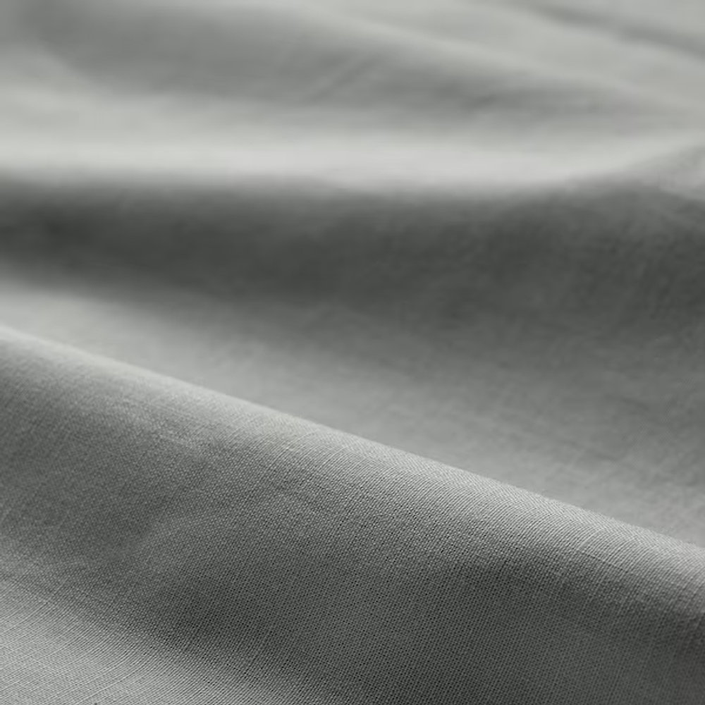 ДВАЛА DVALA Простынь на резинке, светло-серая, 90x200 см
