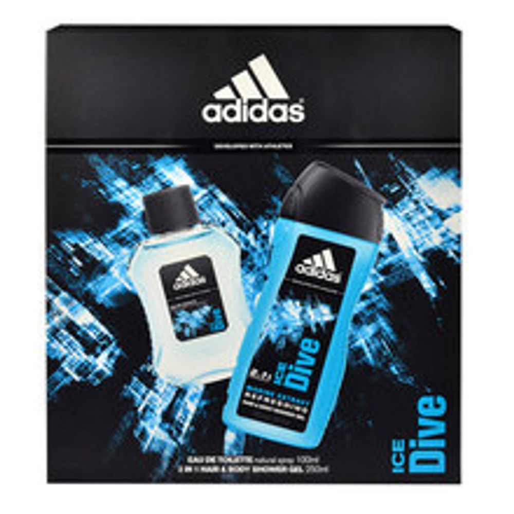 Adidas Ice Dive Gift Set EDT 100 ml shower gel Ice Dive 250 ml 100ml