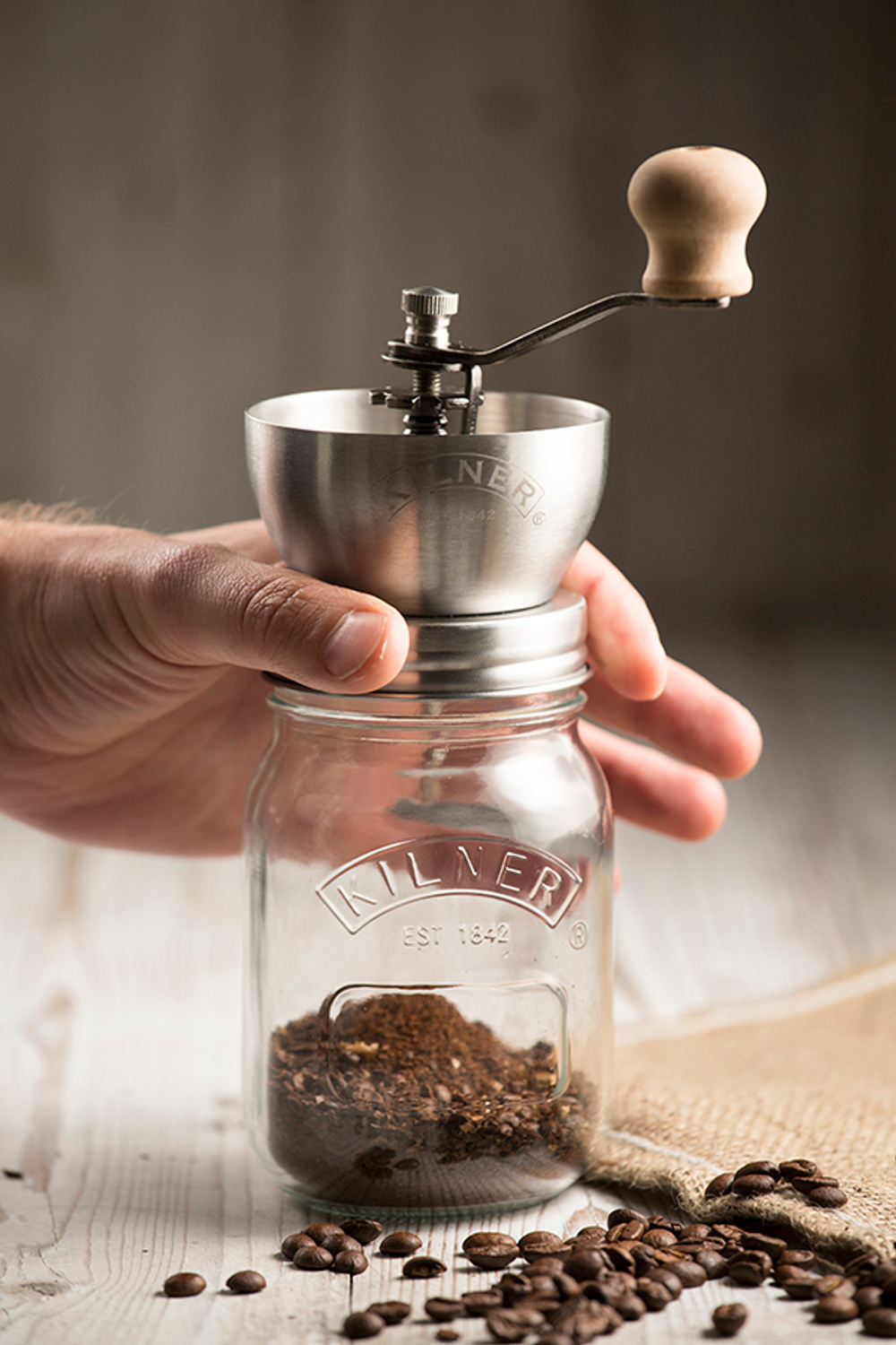 Банка с ручной кофемолкой 500 мл