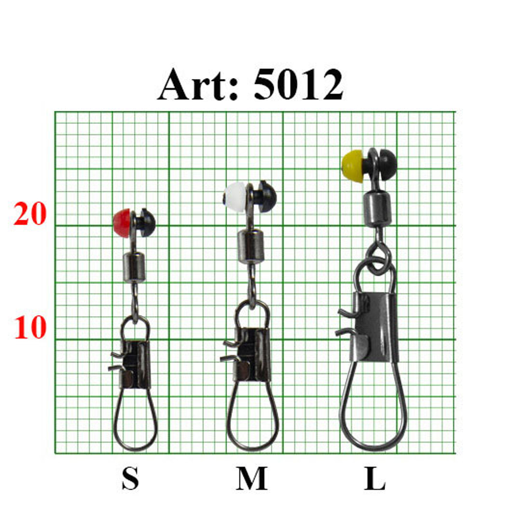 Застежка с вертлюжком двойной пластик Fish Season 5012
