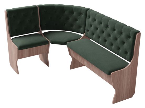 Диван угловой bravo "Оливьер" (Ясень Шимо темный/Велюр Ultra Olive (AT)) -G/Л3