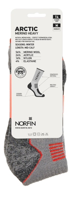 Термоноски Norfin T4M ARCTIC MERINO HEAVY LONG р.(39-41) M