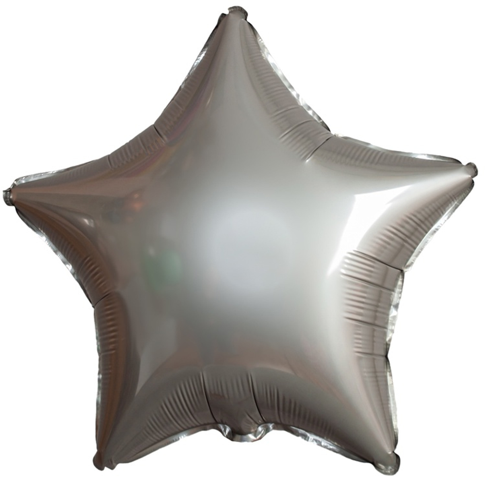 Шар фольгированный Звезда 46 см (Серебряный)