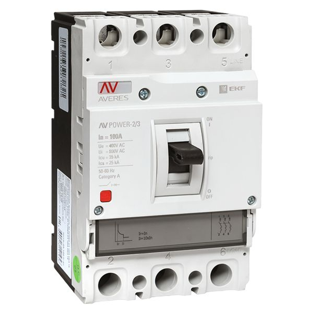 Выключатель автоматический в литом корпусе AV-POWER-1/3 100А 35кА TR EKF