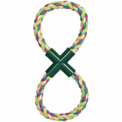 Игрушка - канат для собак средних и крупных пород «НЕСКУЧАЙКА», цвет зелёный 25*4см