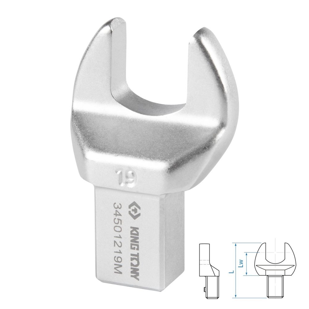 KING TONY (34501219M) Насадка рожковая серии "FIT", 19 мм, 14х18 мм