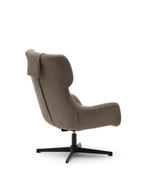 Zalina Вращающееся кресло с подлокотниками из светло-коричневой синели