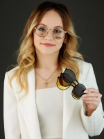 Модная оправа для очков с накладкой 4в1