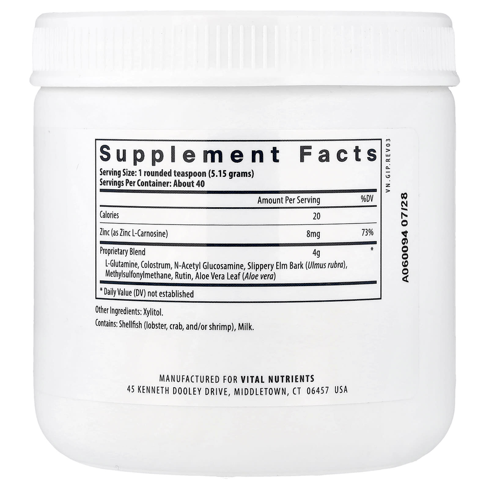 Vital Nutrients, порошок для восстановления желудочно-кишечного тракта, 206 г (7,26 унции)