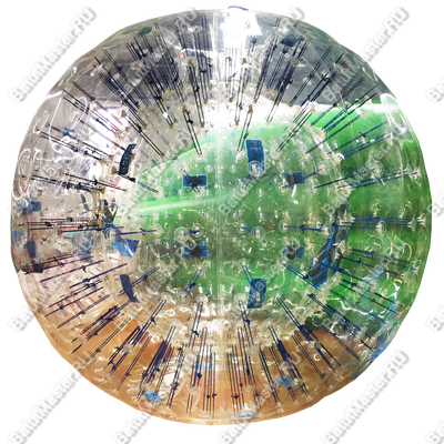 Зорб ТПУ "Капля" с цветными стропами, диаметр 2,5 м