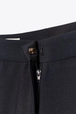 ZARA БРЮКИ FLARED, МОРСКОЙ СИНИЙ