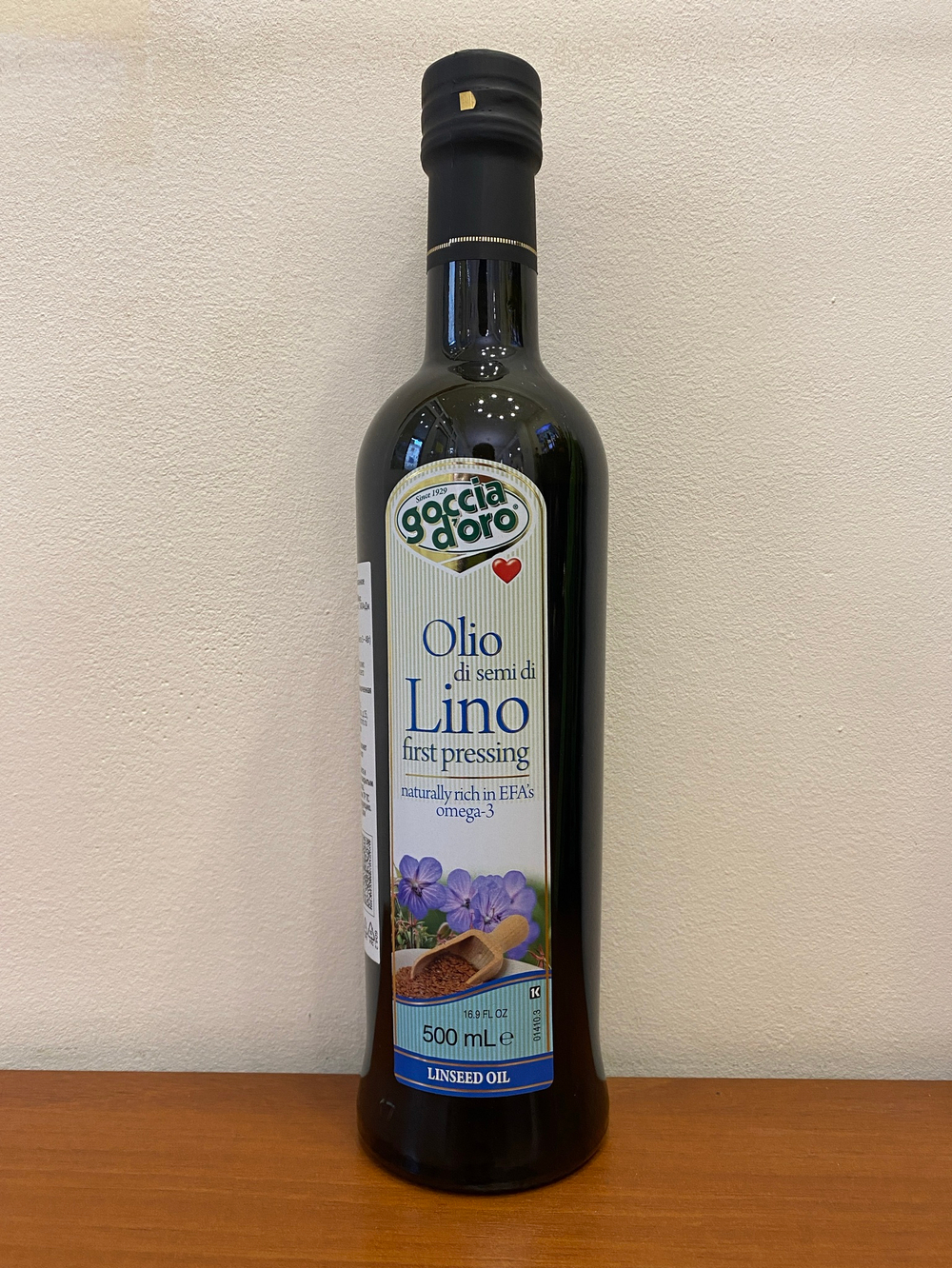 Льняное масло Goccia D'oro 500 мл Италия