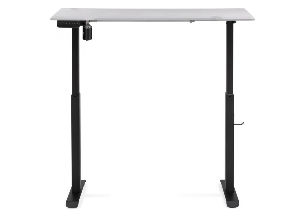 Компьютерный стол Маркос с механизмом подъема 120х75х75 белая шагрень / черный