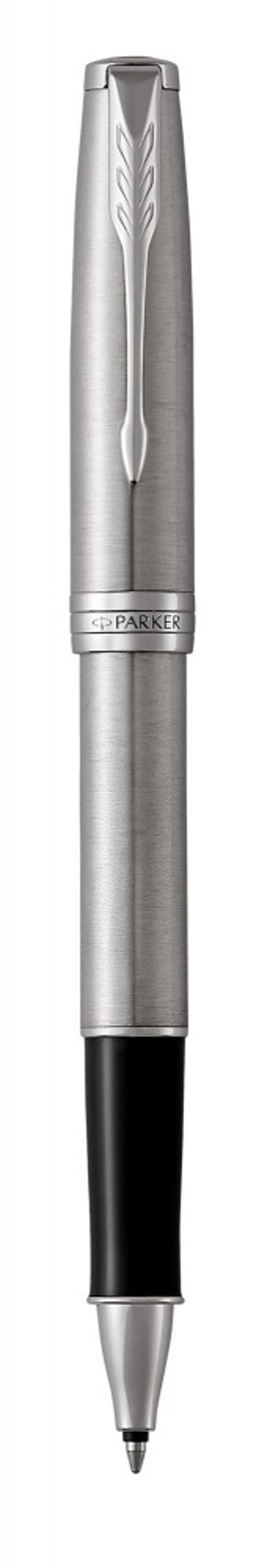Ручка роллер Parker Sonnet  Stainless Steel CT, стержень: F, цвет чернил: black, в подарочной упаковке