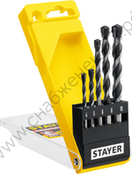 STAYER HERCULES 5 шт: d 4-5-6-8-10 мм набор сверл по бетону PROFESSIONAL