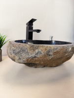 Раковина из речного камня RS-65962 45х34х15 из натурального камня