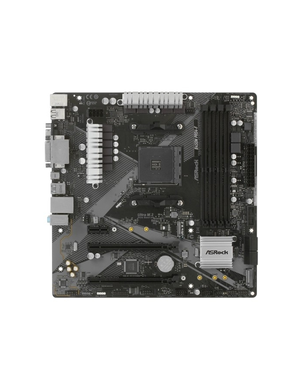 Asrock B450M PRO4 R2.0 {Soc-AM4 AMD B450 4xDDR4 mATX AC`97 8ch(7.1) GbLAN RAID+VGA+DVI+HDMI}