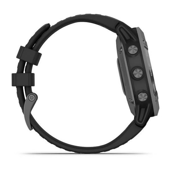 Мультиспортивные часы Garmin Fenix 6 Pro Solar- серые с черным ремешком 010-02410-15