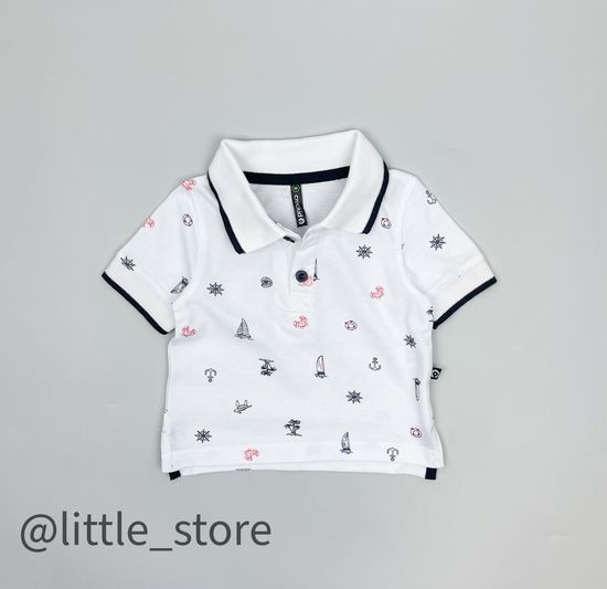 Футболка-поло "Морской бриз" белая