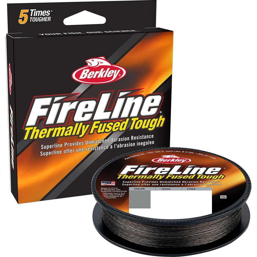 Плетеный шнур Berkley Fireline Fused Original Smoke 150м 0,17мм 1553667