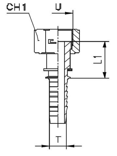 Фитинг DN 20 ORFS (Г) 1.3/16
