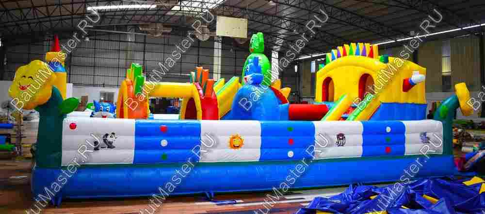 Коммерческий надувной батут "Солнечная поляна", 9*6*5 м